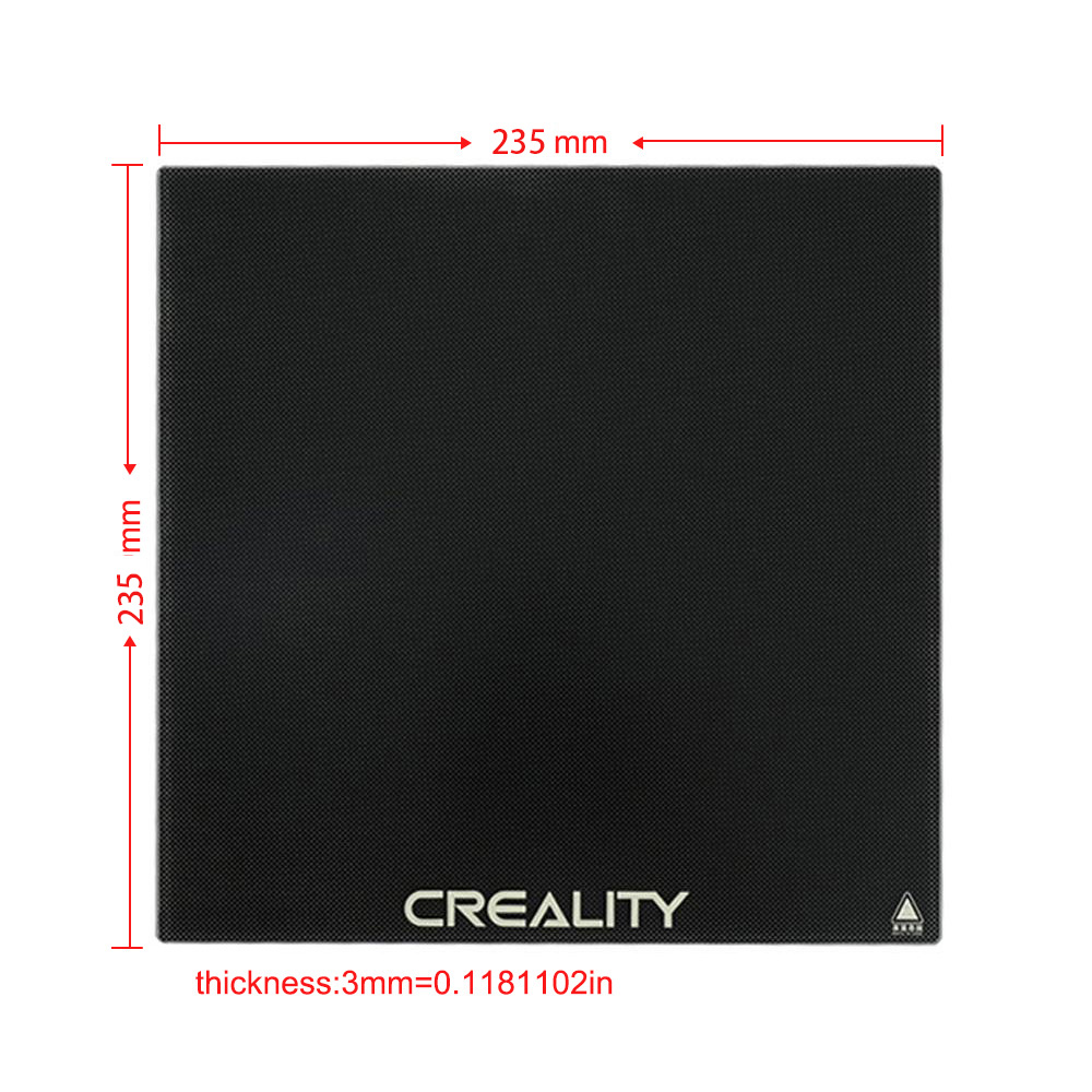 235 x 235mm Gwisdom Heated Bed Glass Plate for Creality 3D Printer Ender-3/ Ender-3 Pro