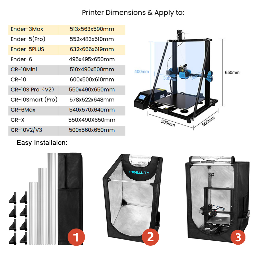 creality enclosure, upraded kits for creality 3d printer