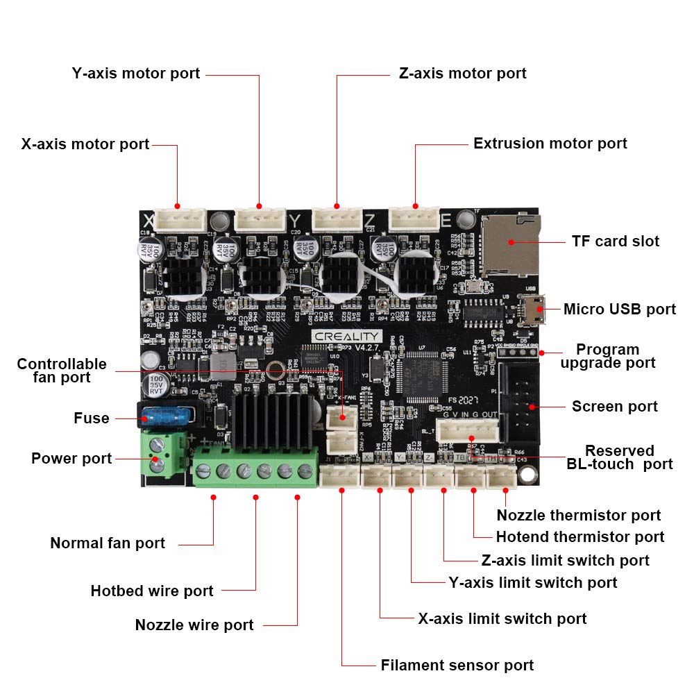 Creality Silent Mainboard For Ender V2, Ender Pro Customized Silent ...