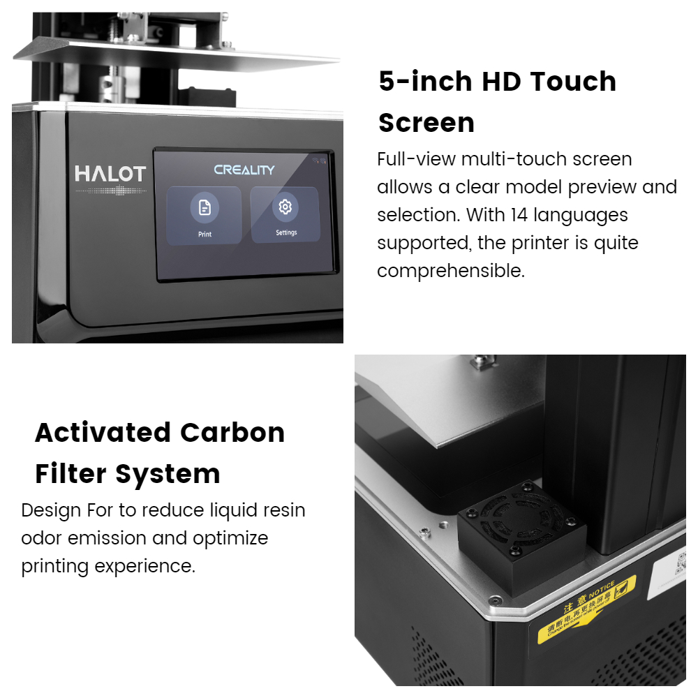 The Creality Halot One Plus resin 3D Printer energizes your