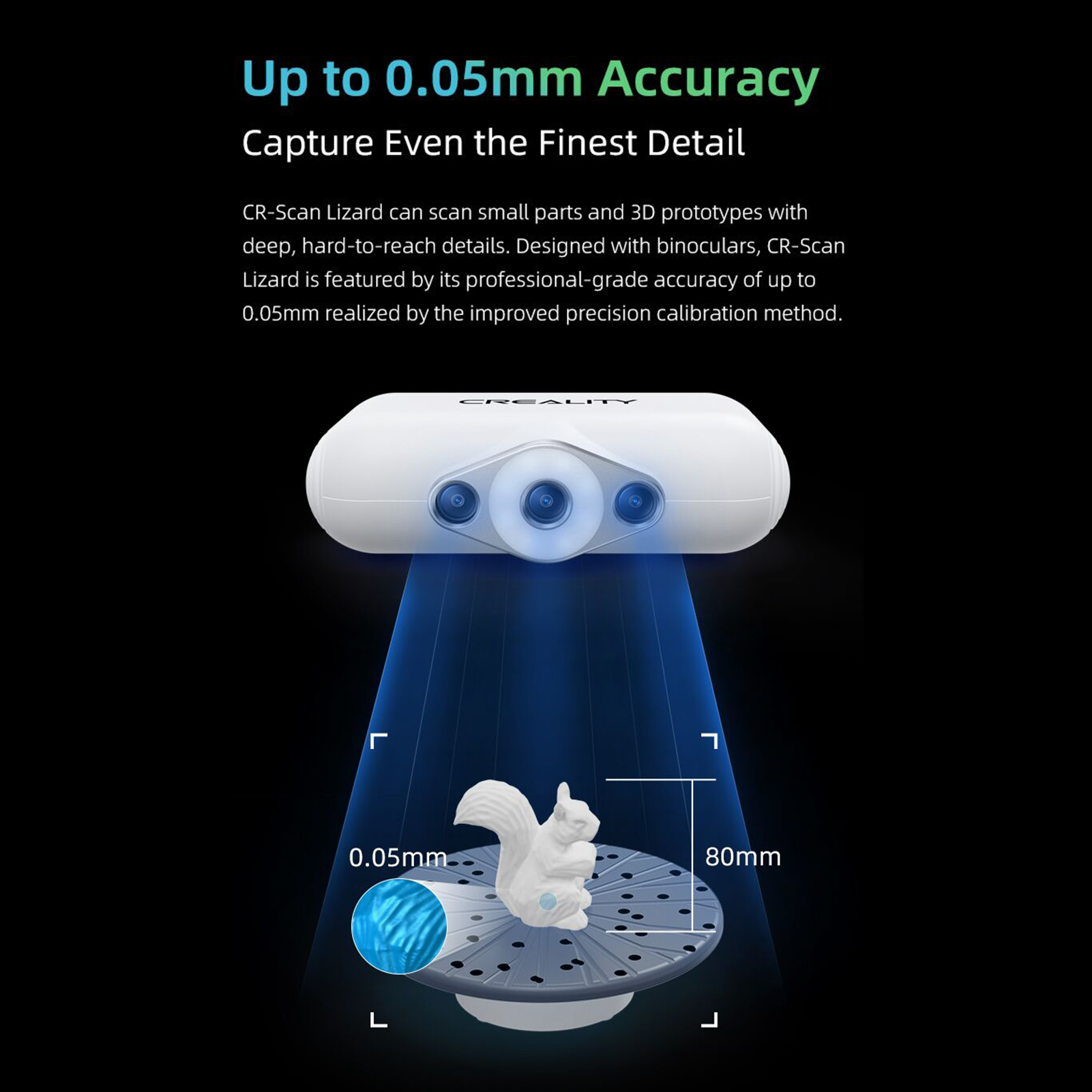 Creality CR-Scan Lizard 0.05mm Accuracy | Creality3D Scanner 