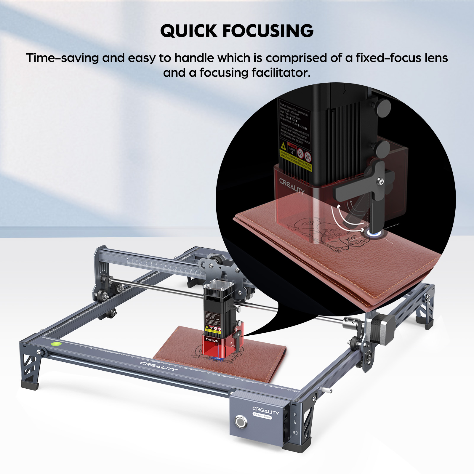 Creality CR-Laser Falcon 10W Laser Engraver, Higher Accuracy DIY Laser Cutter and Engraver Machine for Wood Metal Acrylic Stainless Steel, 415x400mm