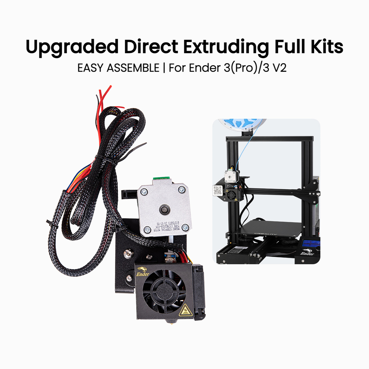 Extrudeur direct drive Volcano MK8 pour séries Ender 3