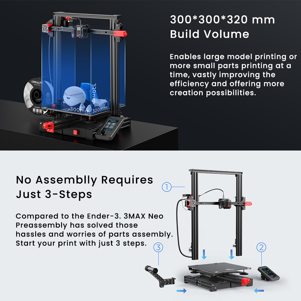 CREALITY Ender 3 Max Neo Upgrade 3D Printer with Dual Z-axis CR