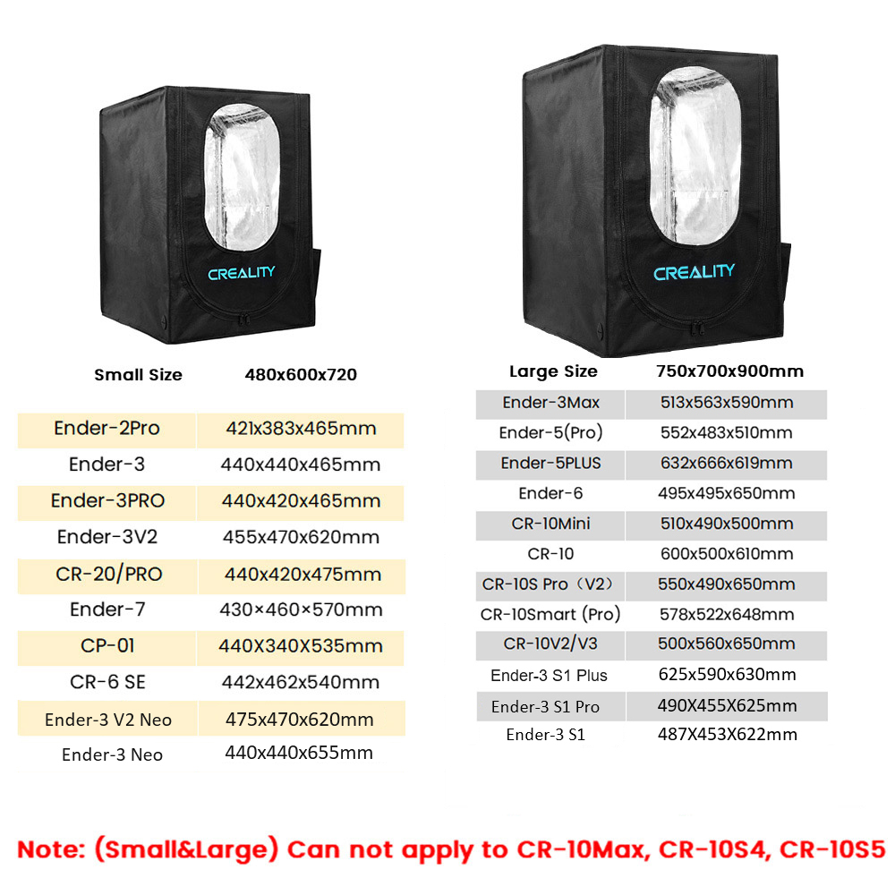 SUNLU 3D Printer Enclosure – Constant Temperature 750x550x650mm For Ender 3/Pro