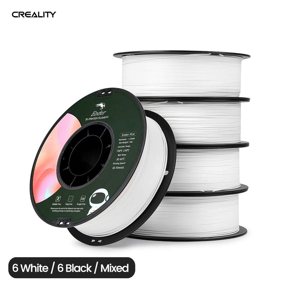 Creality Pla Filament White Black 3d Printing Ender Pla - Temu