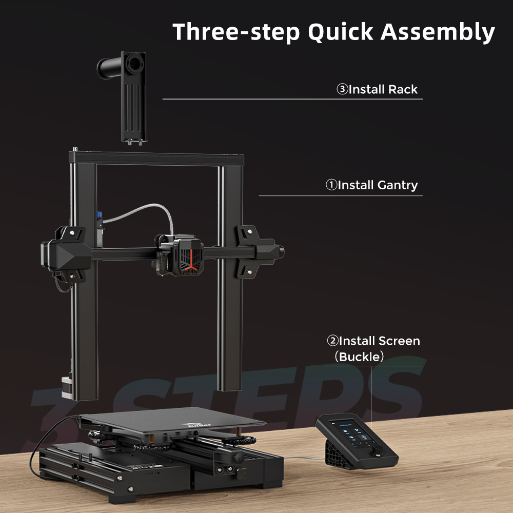 Ender-3V2 Neo 3D Printer, 2KG PLA Filament Upgraded Ender-3V2 Bundles