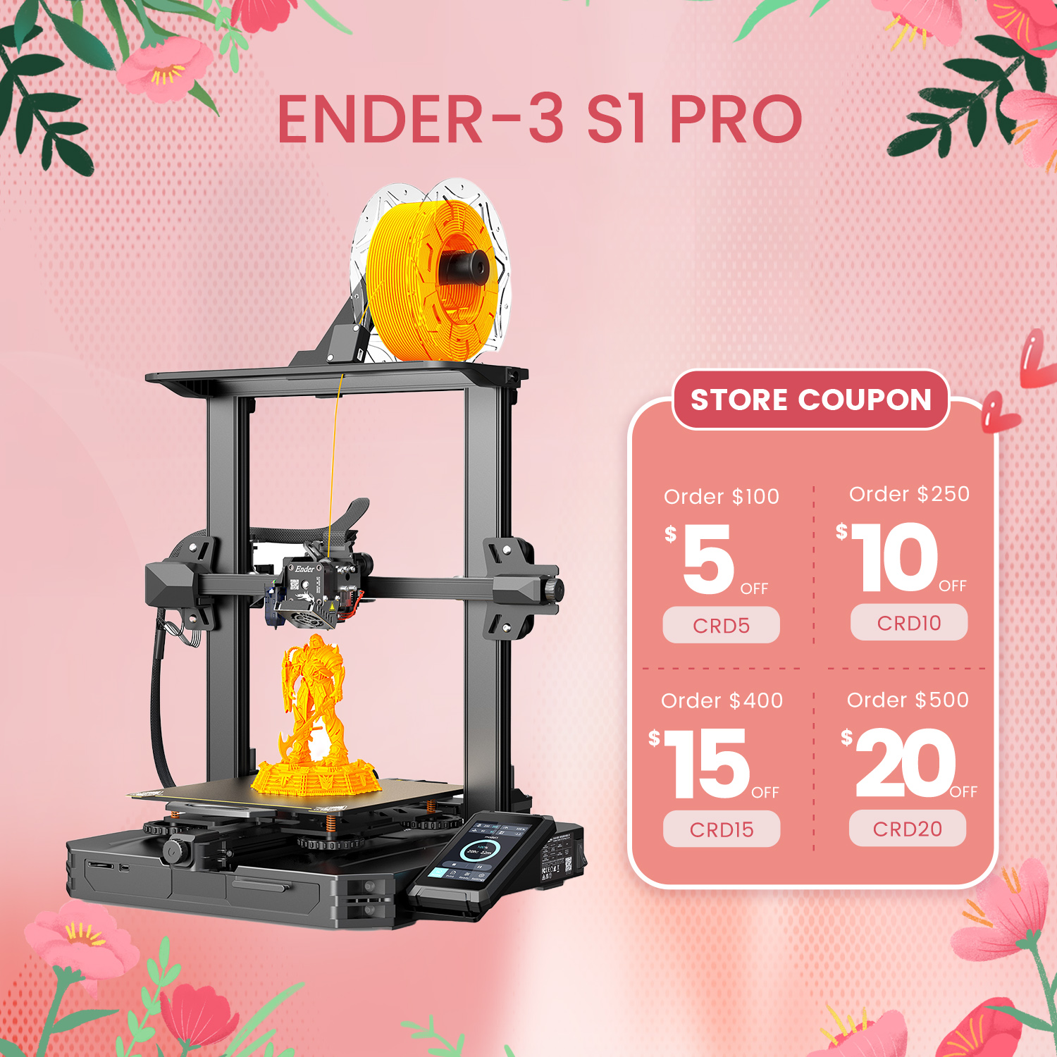 Creality Ender-3S1 Pro Sprite Direct Drive | CR Touch Auto Level 