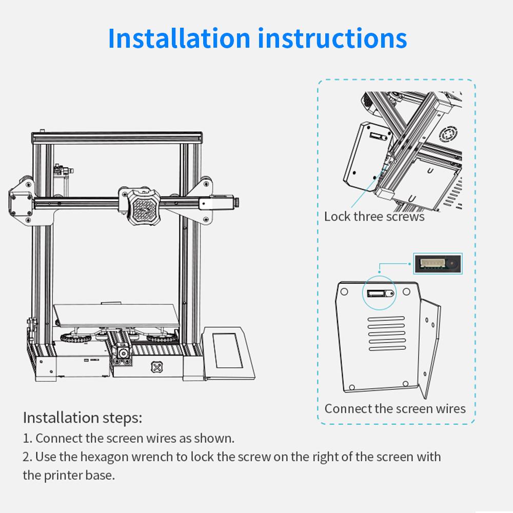 creality touch screen, upgraded part for ender 3