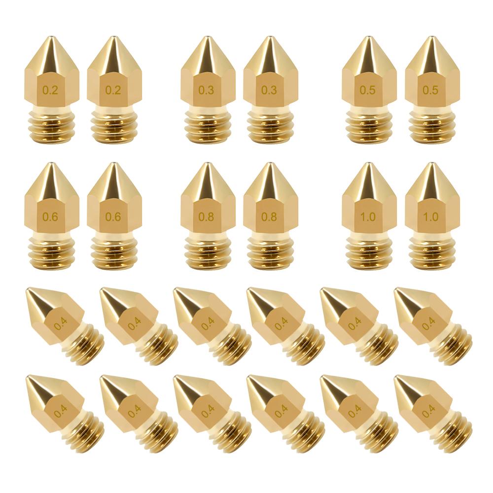 Creality 24Pcs Brass Mk8 Nozzle Print Head Only $9.99!