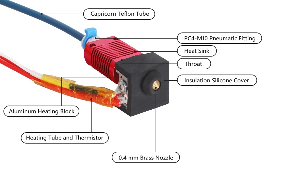 Ender-3 V2 Replacement Hotend (Assembled)