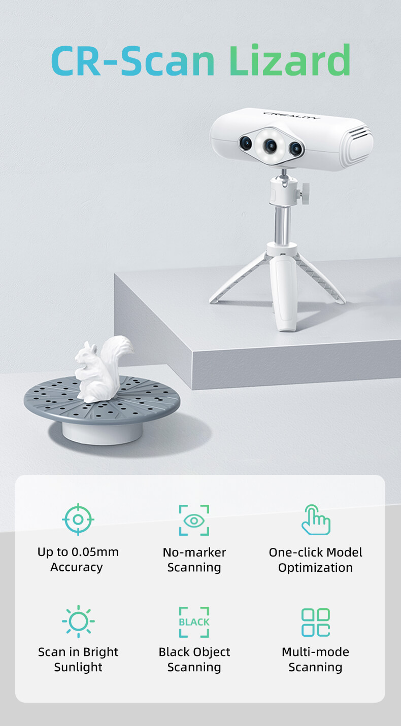 creality CR-Scan Lizard 3d scanner, creality 3d scanner kit