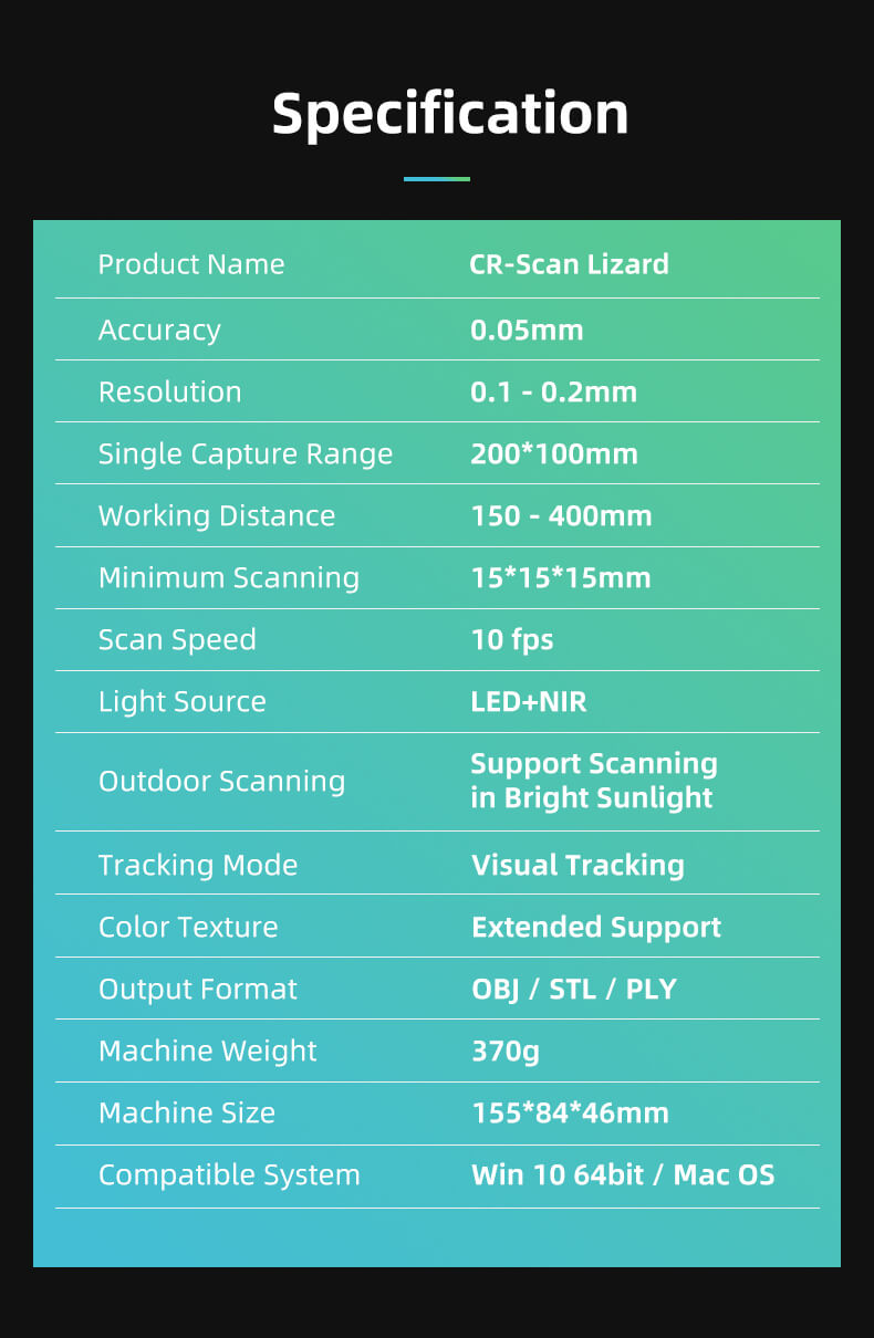 creality CR-Scan Lizard 3d scanner, creality diy 3d printer kit