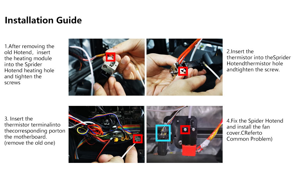 creality 3d printer hotend, spiderhotend, upgraded part for ender 3 series