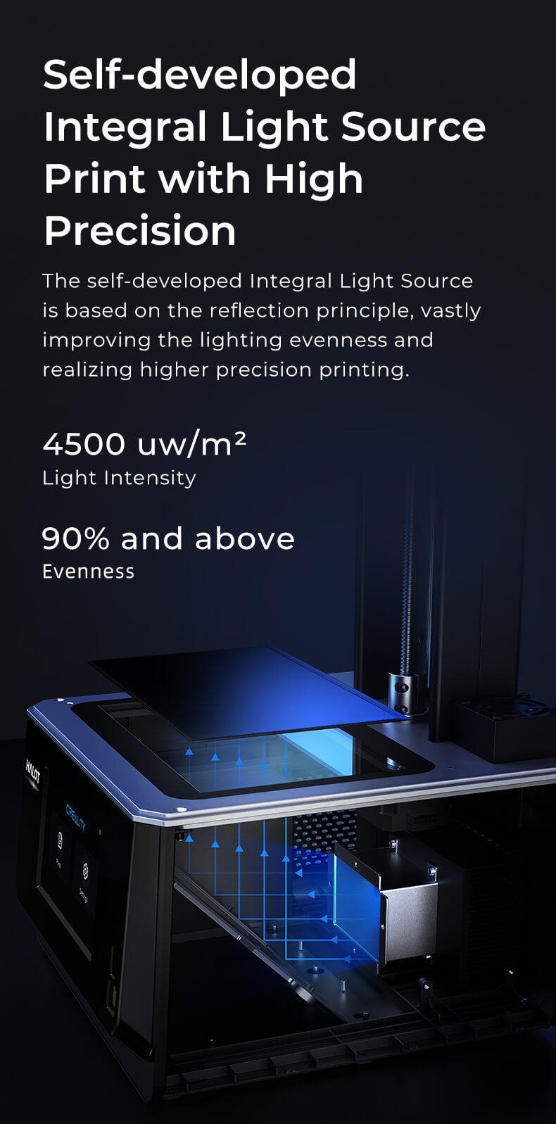 creality halot one plus, 7.9inches 4k resin 3d printer