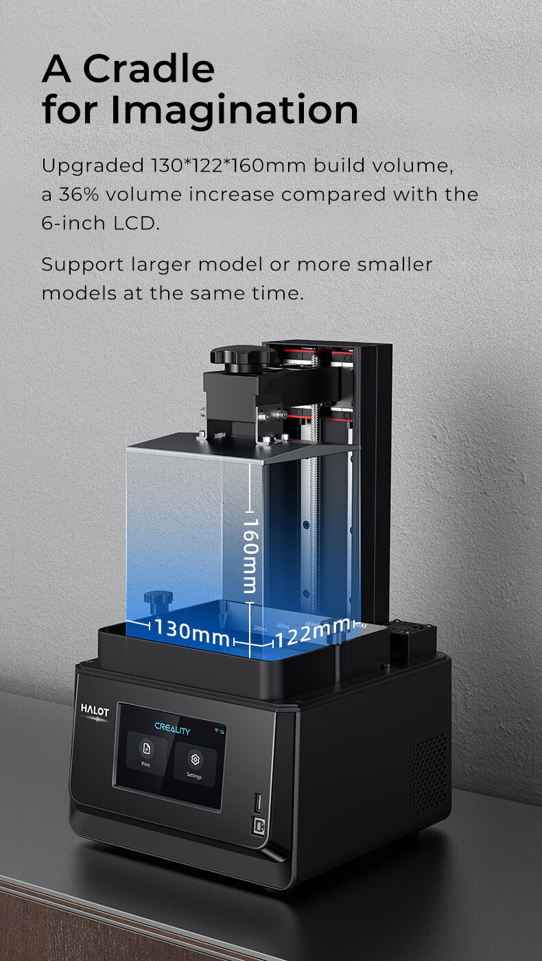 Creality Halot One Pro: 7.04inches LCD Resin 3D Printer