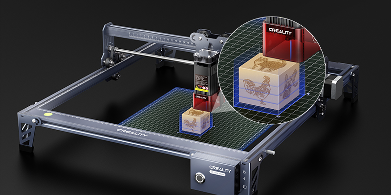 Creality CV-30 CR-Laser Falcon 10W Engraver; 400 x 415mm Print Size - Micro  Center