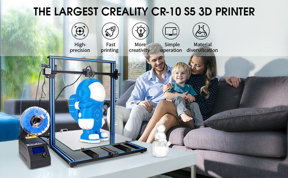 offcial creality cr 10s5 3d printer with cr touch abl