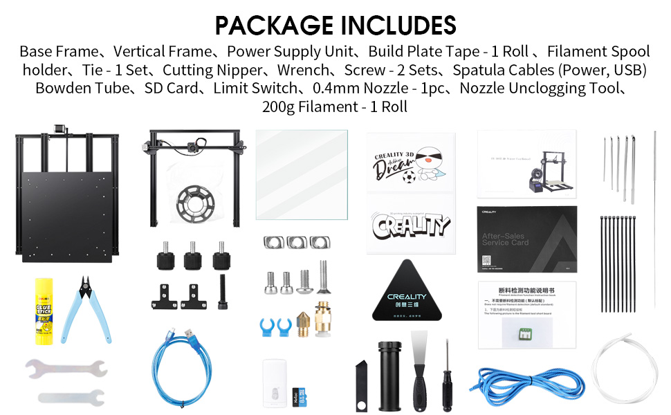 offcial creality cr 10s5 3d printer with cr touch abl