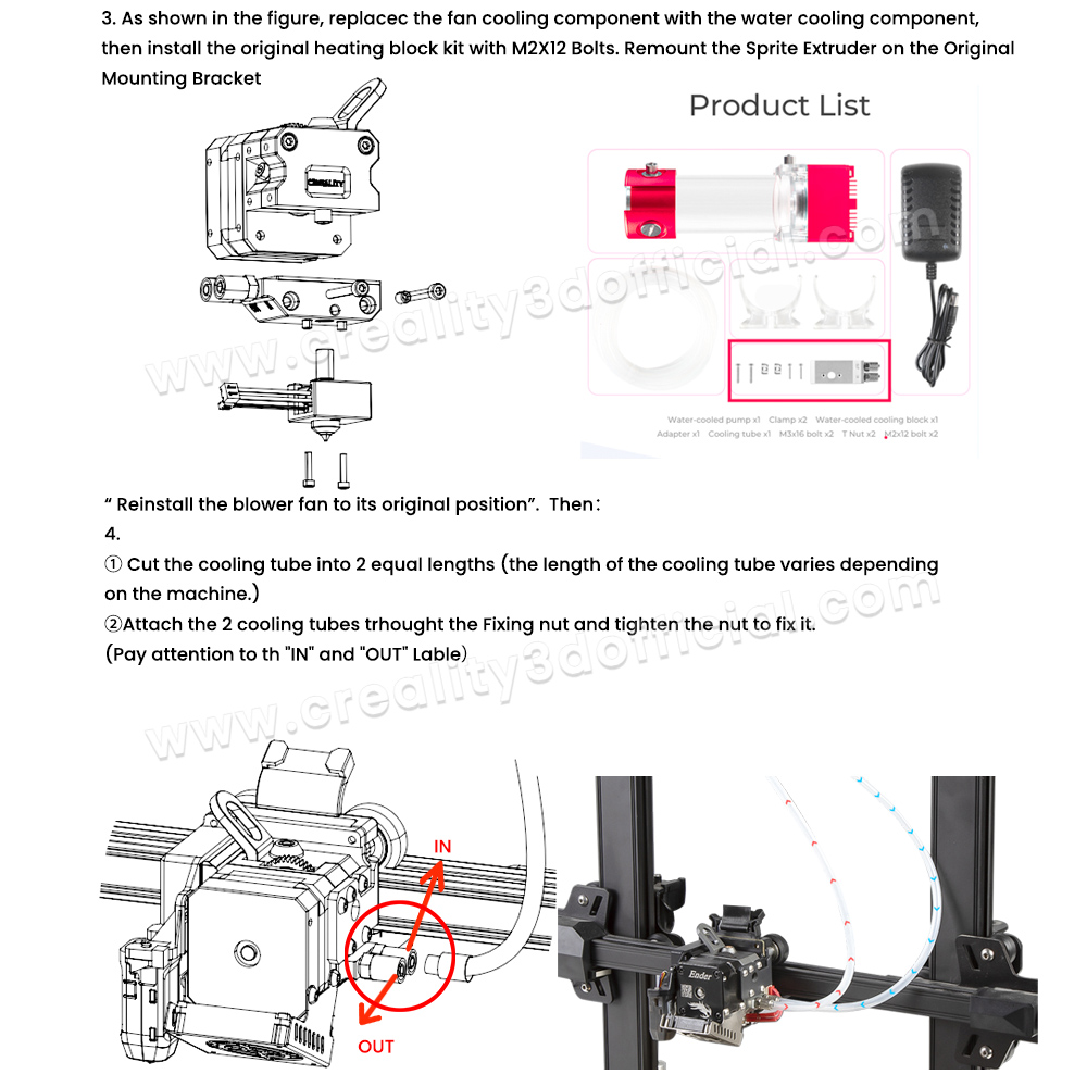 buy creality water cooling kit for ender 3 s1 series