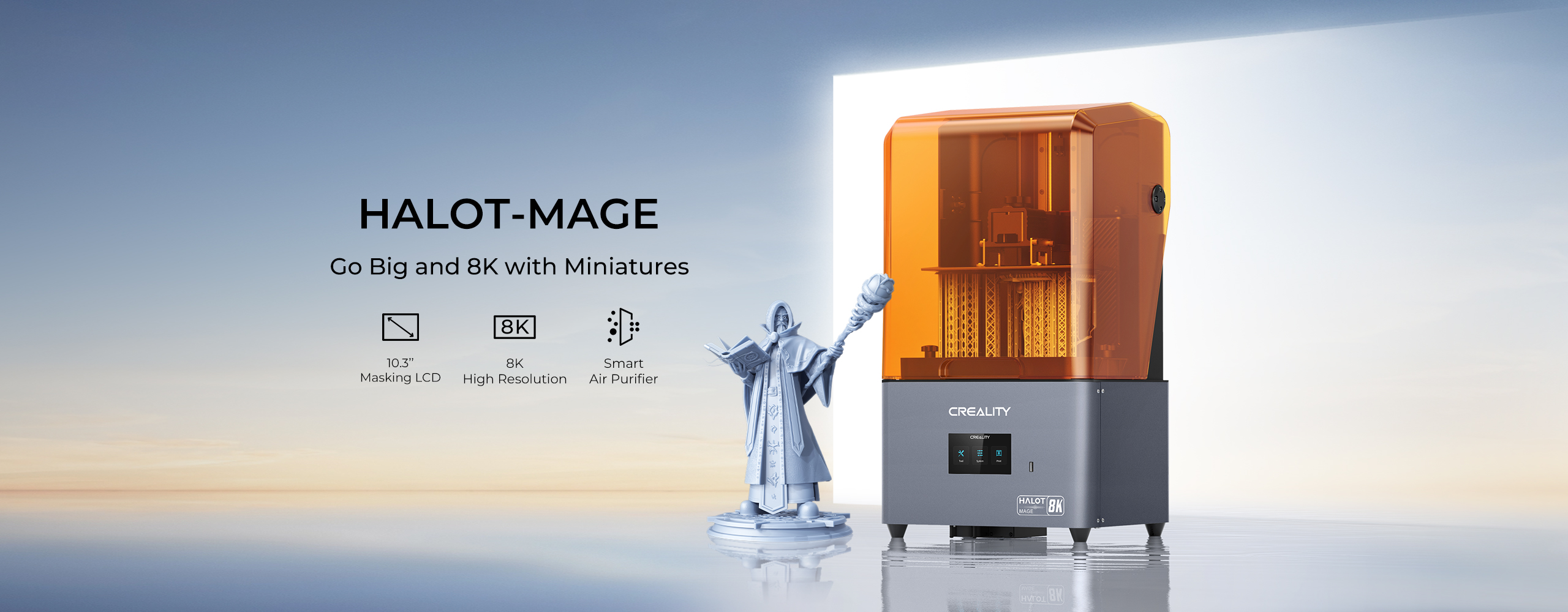 high speed printing, creality halot mage resin 3d printer 