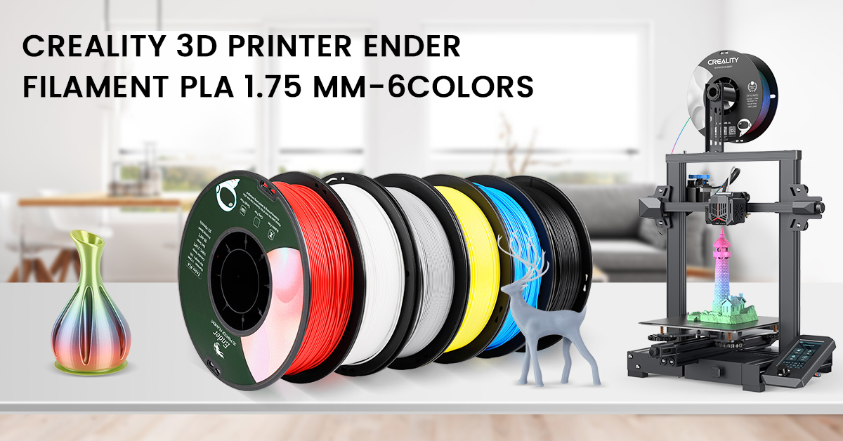 Creality 3D Printer PLA Filament 1.75mm Bundle, 3D Printer PLA