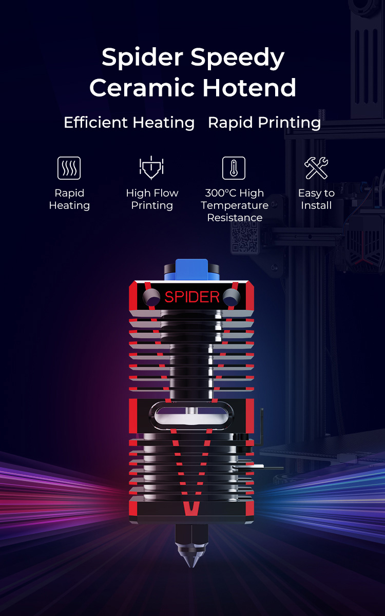 Creality Spider Hotend, high-temp hotend kit. ender 3 upgraded hotend kits