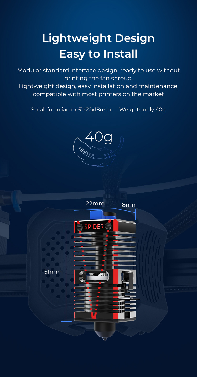 Creality Spider Hotend, high-temp hotend kit. ender 3 upgraded hotend kits