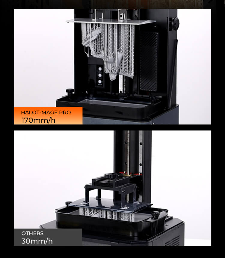 halot mage pro, creality resin 3d printer, hyper fast speed 3d printing