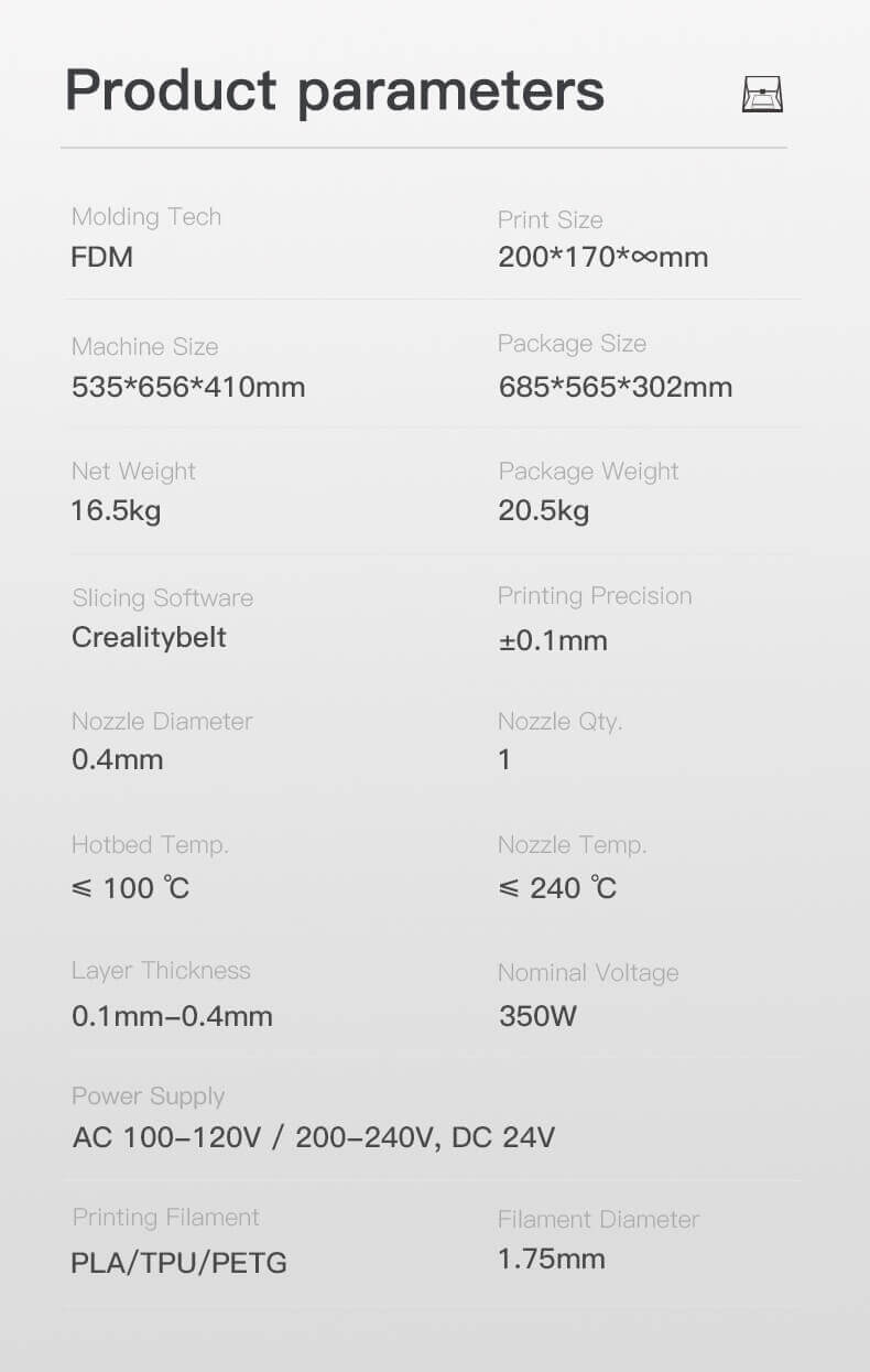 CR 30 Printer Performance 3D Creality CR 30 Printer Performance 3D Creality
