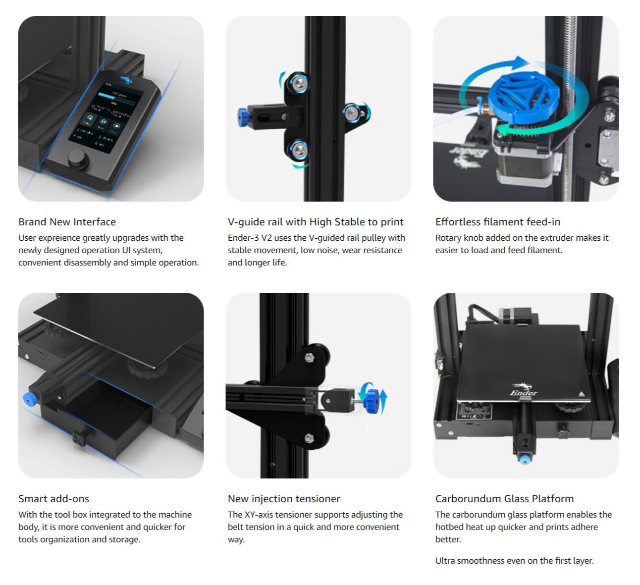 Original Imprimante 3D Creality Ender-3 V2 FDM - Volta Technology