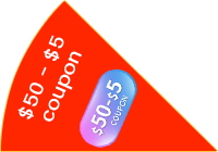 $50 - $5 coupon