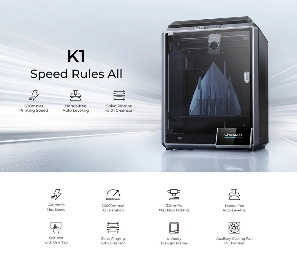 Creality K1 Max (300x300x300mm) AI Speedy 3D Printers